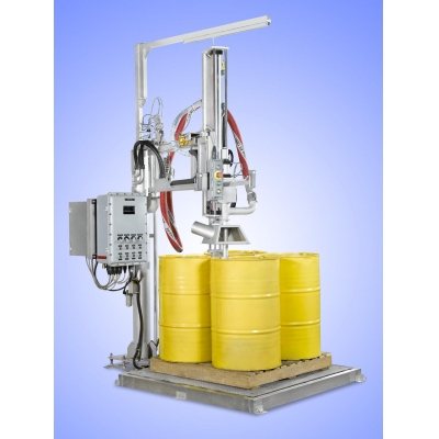 印染助劑灌裝機_1000升/IBC/噸桶搖臂式灌裝機-一站式解決方案